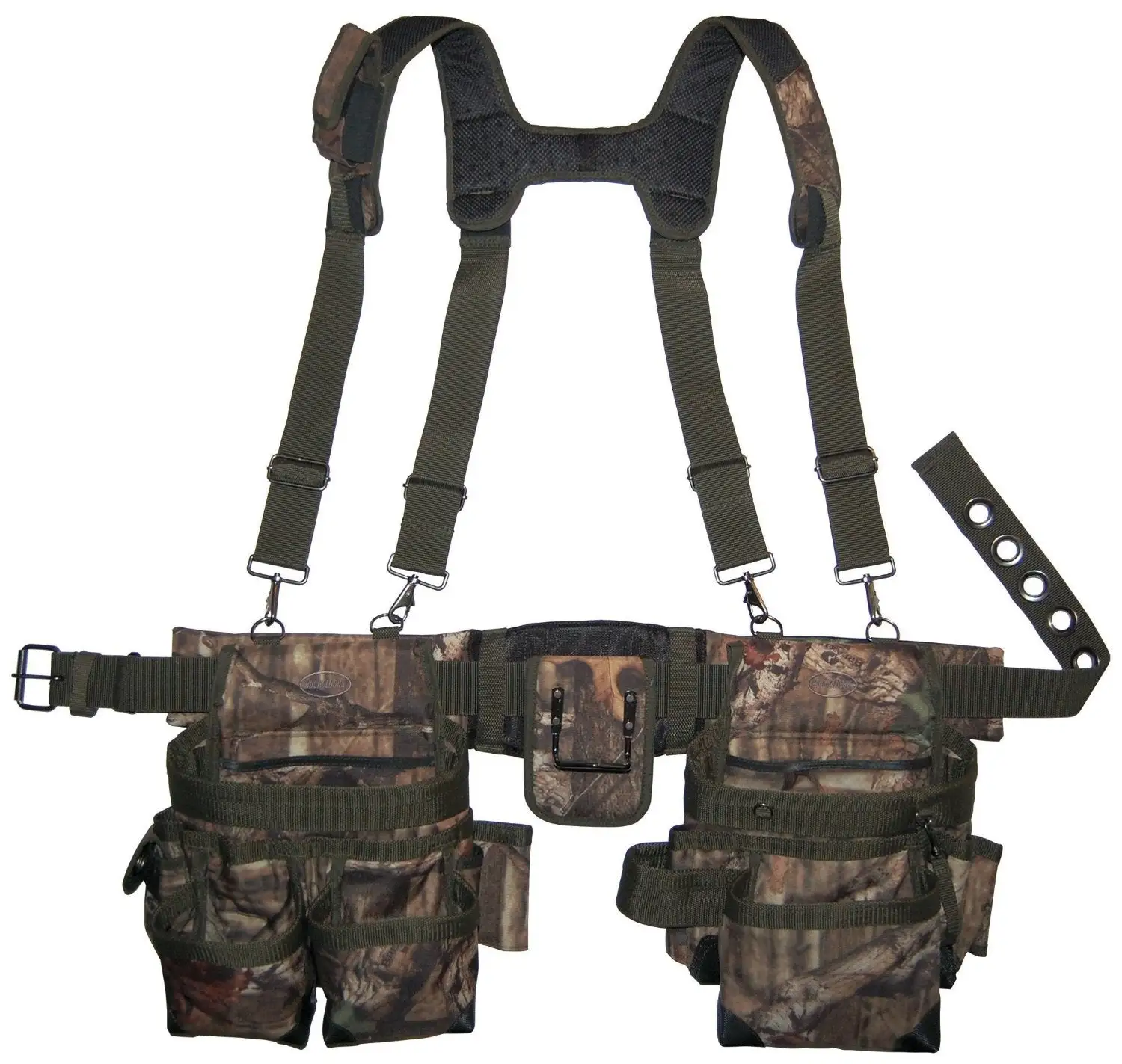 Bucket Boss 85035 Camo Mullet Buster Suspension Rig 3 Bags 28 Pockets