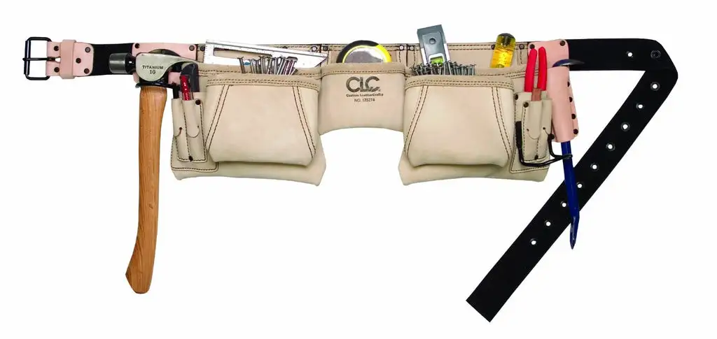 28-Pocket Framing Master Tool Belt Ballistic Nylon Best Hand Tool Supplies CLC