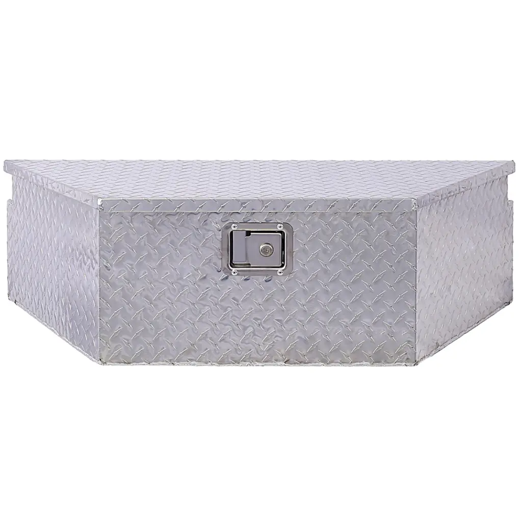 39 Inch Light Metal Tool Box Heavy Duty Truck Bed Tool Box Outdoor Trailer Storage g-h