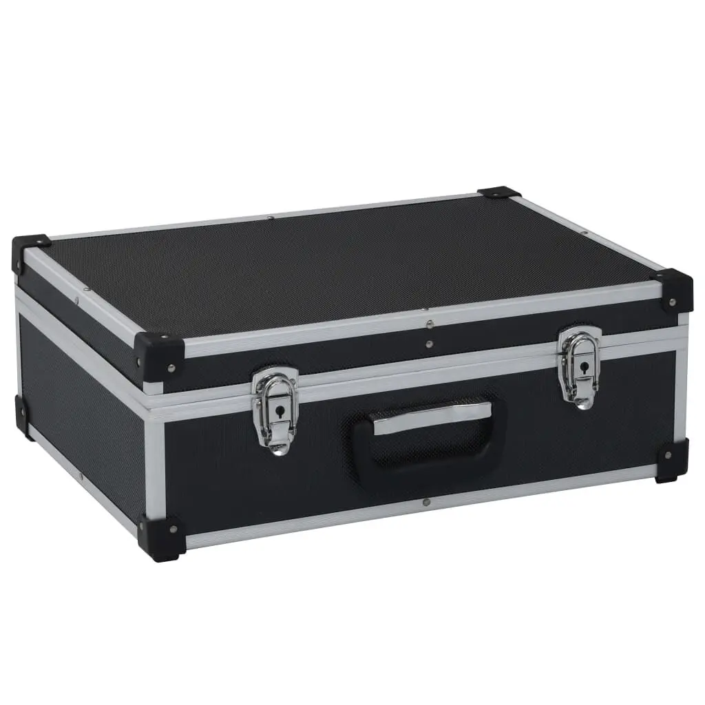 Tool Suitcase 18.1x13x6.3 Inches Black Aluminum Tool Storage