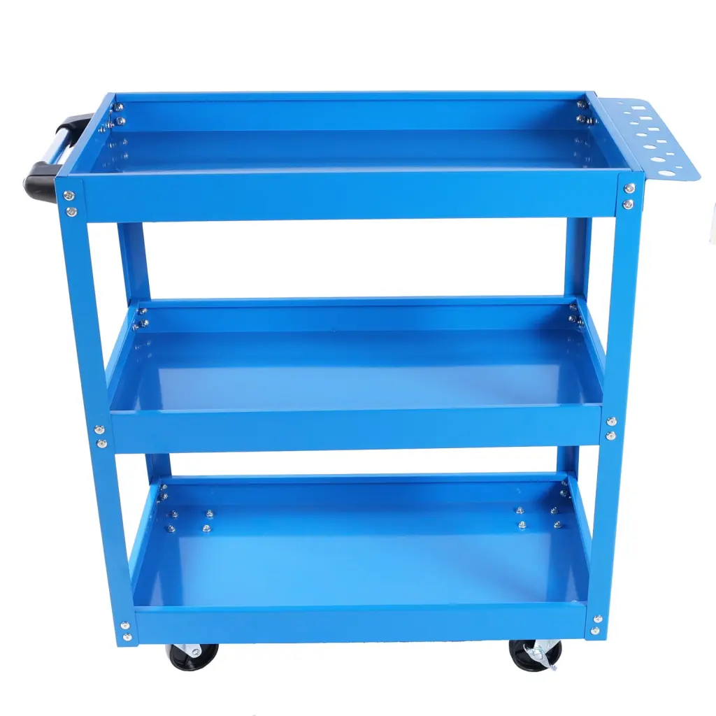 3 Tier Rolling Mechanic Tool Cart Heavy Duty Steel Tool Cart on Wheels qdxfl