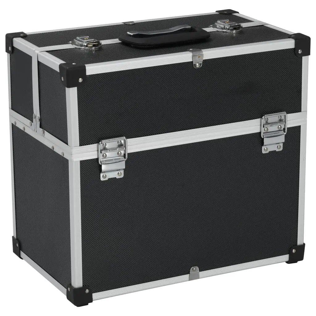 Tool Case 15x8.9x13.4 Inches Black Aluminum Heavy Duty Storage Box