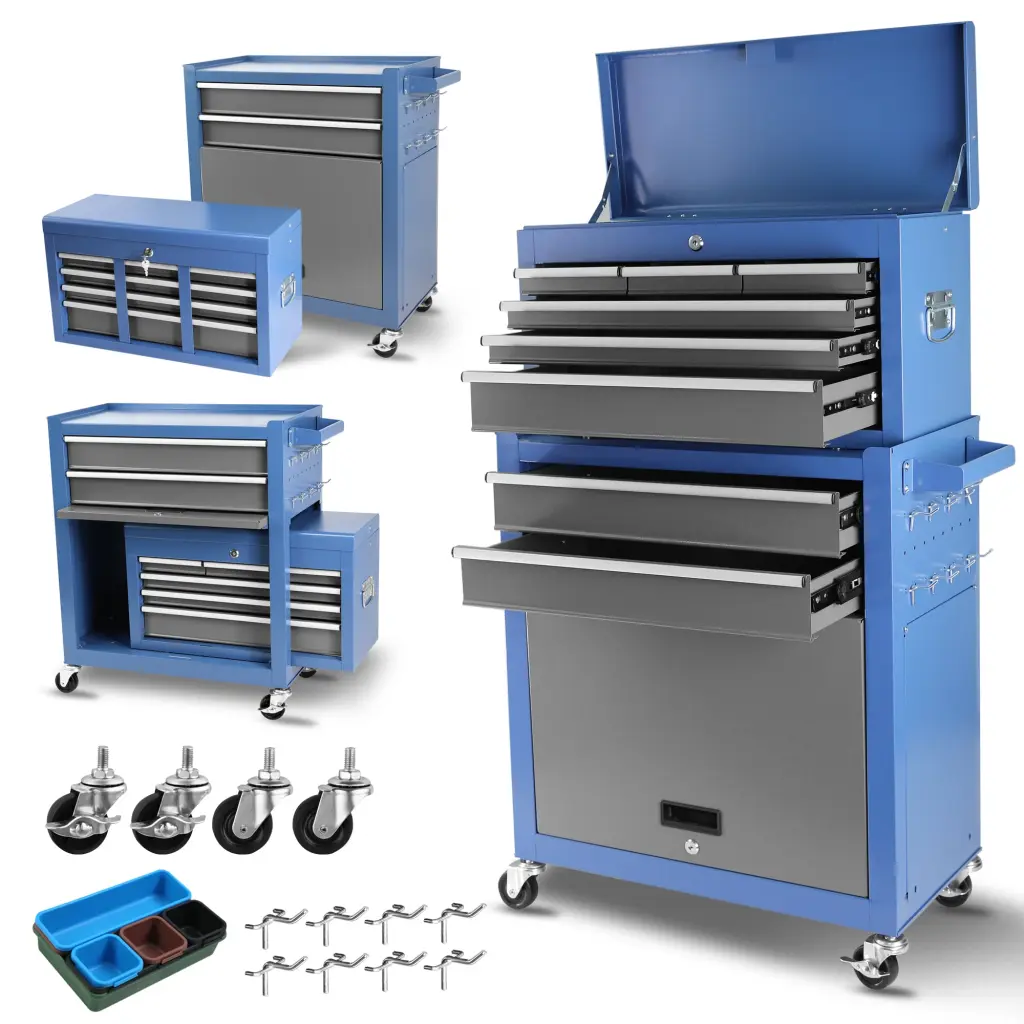Rolling Tool Chest Wheels 8 Drawers Assembled Tool Cabinet ys
