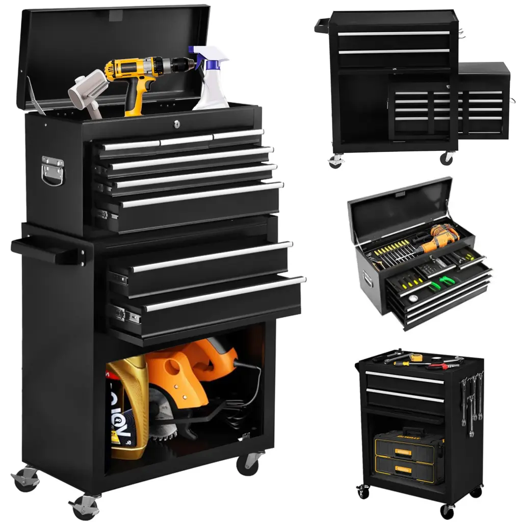 High Volume Rolling Tool Chest 8 Drawers and Wheels Workshop rnb