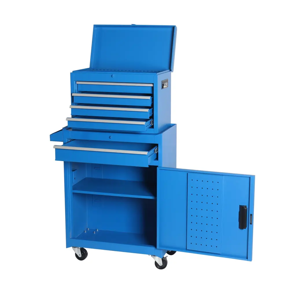 5 Drawer Rolling Tool Chest Detachable Top - Heavy Duty Tool Storage Cabinet w2660-excelo
