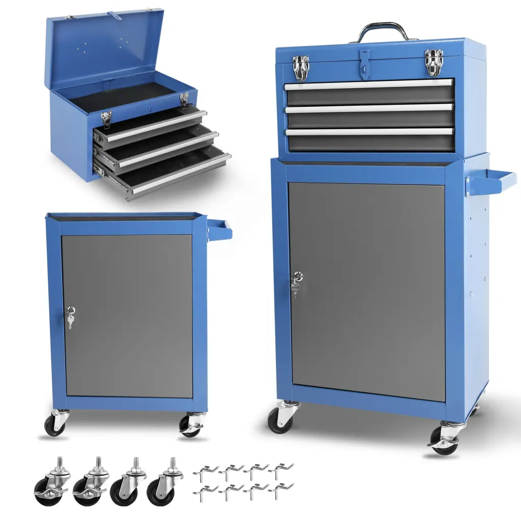 Rolling Garage Workshop Tool Organizer Detachable 3 Drawer Tool Chest ys