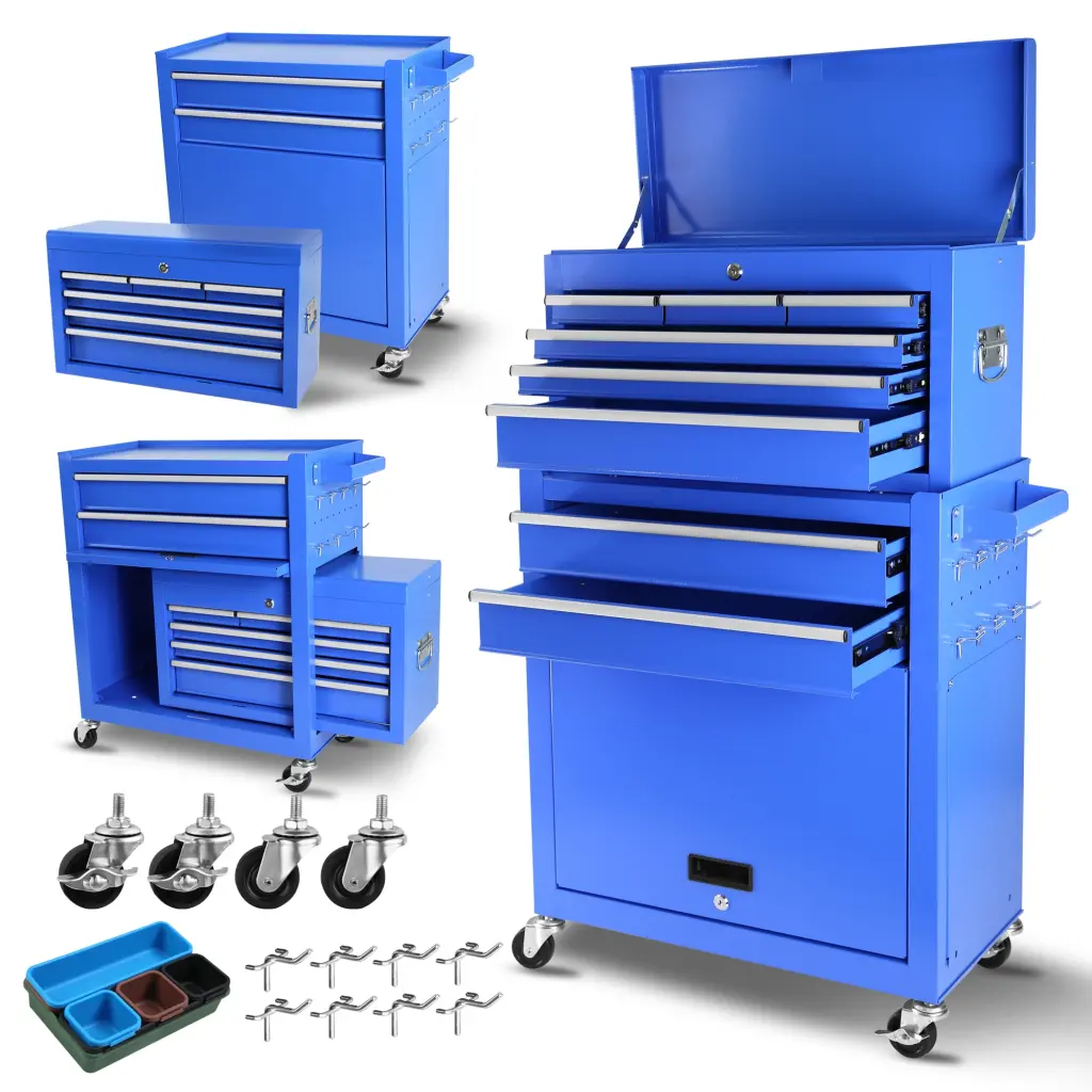 Rolling Tool Chest 8 Drawers And Detachable Large Tool Cabinet ys