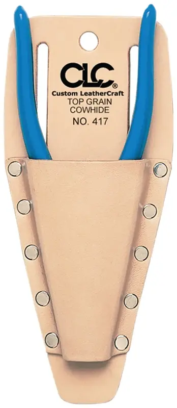 CLC Tool Works Series 417 Plier/Tool Holder, 1-Pocket, Leather, Tan, 3-1/2 W, 8-1/4 H