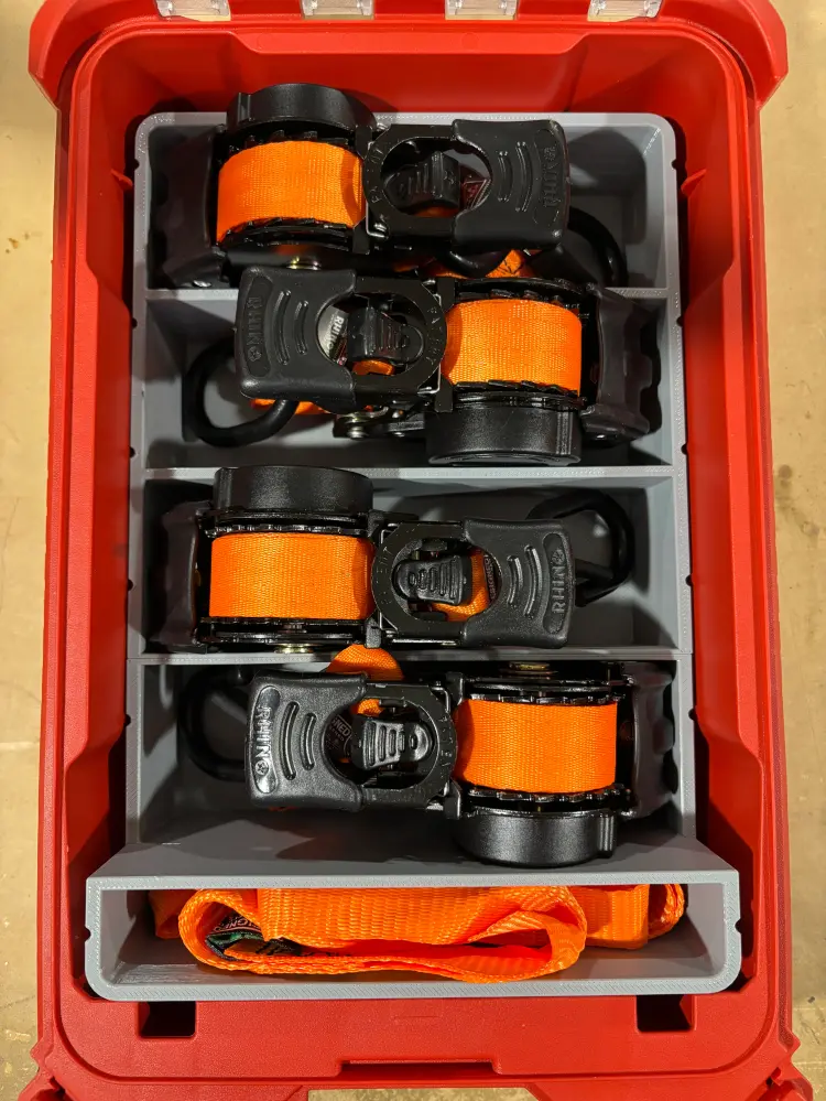 Heavy Duty Packout Insert Rhino Pull-out Ratchet Straps (RRS)