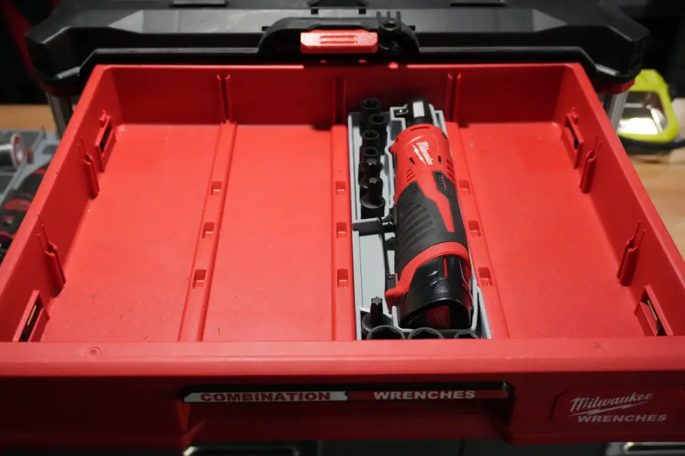 Packout 4-Drawer Insert M12 3/8" Ratchet - Unitary Barrel D4 Collection (MR2457 D4)
