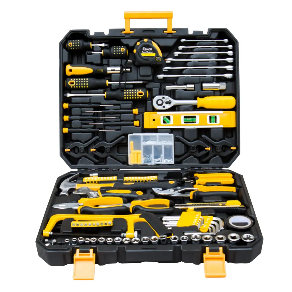 198 Piece Mechanics Tool Set Socket Family Hand Tool Kit Home Use mgsport