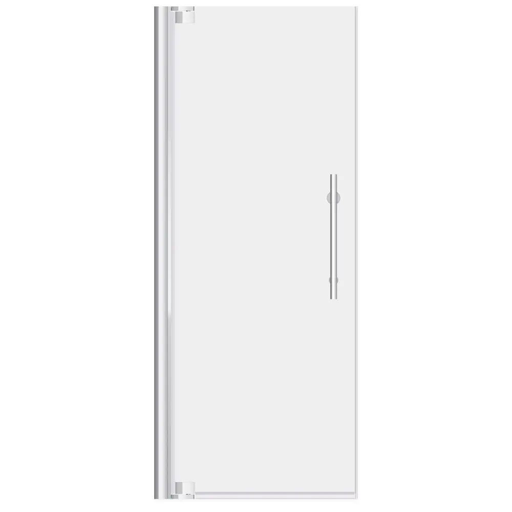34-35 W x 72 H Swing-Out Shower Door ULTRA-G Shiny metal