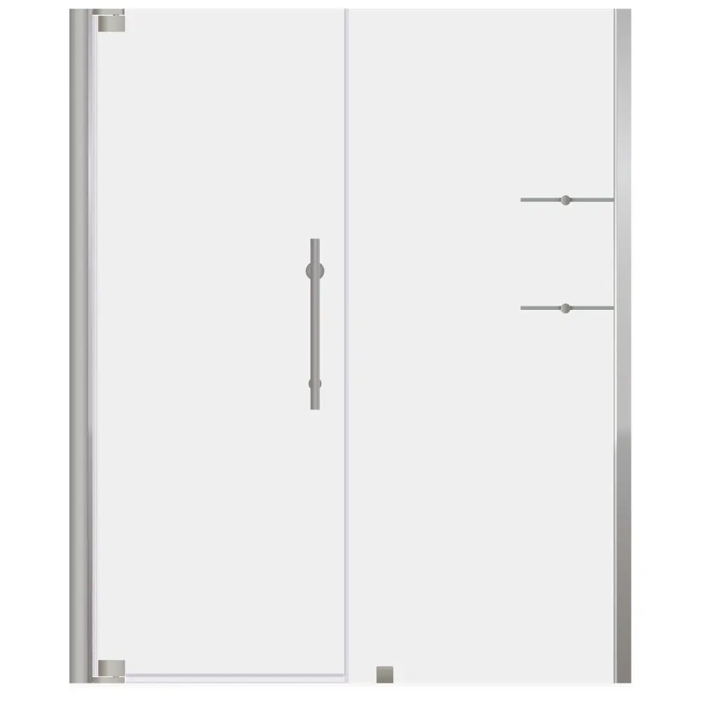 63-65 W x 72 H Swing-Out Shower Door ULTRA-G Matte Nickel