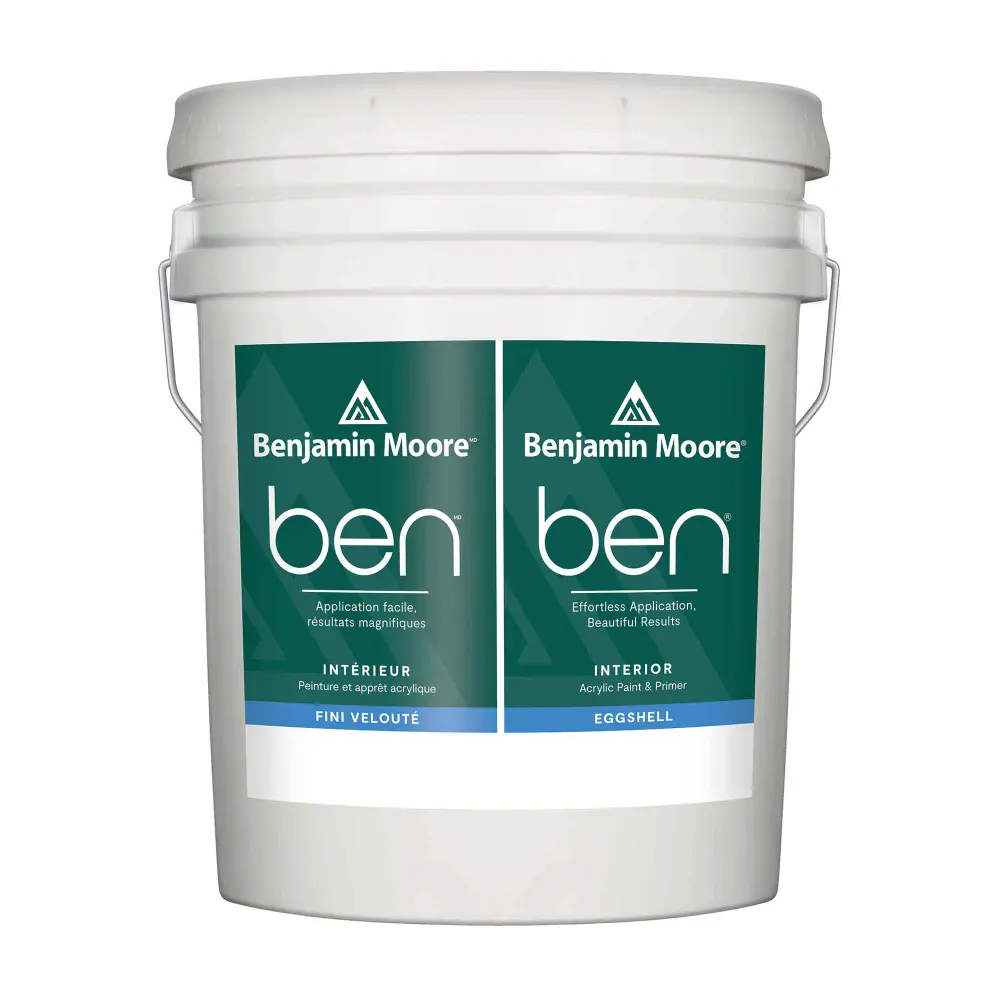 Ben Interior Paint and Primer Eggshell Base 1, 18.9 L