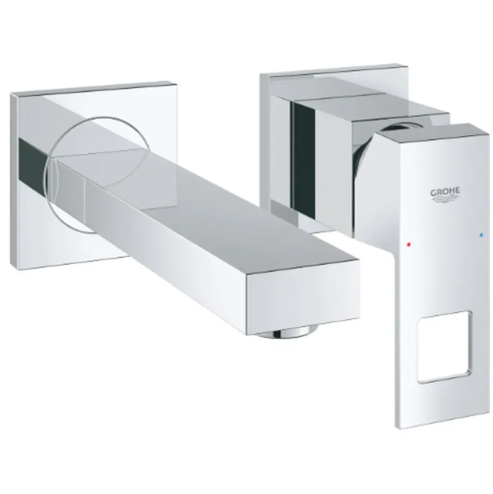 Eurocube 2H Wall Mounted Basin Mixer Tri - 19895000 - Sleek Design