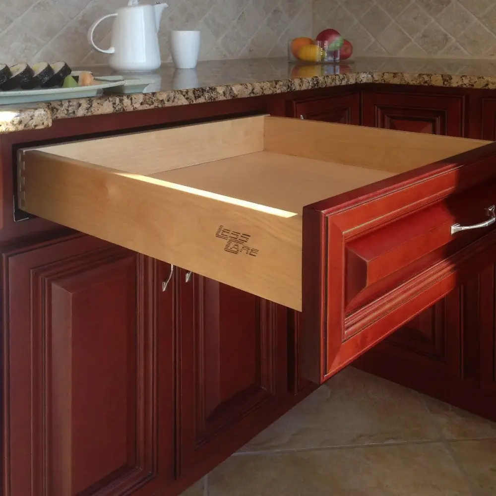 Full Extension Soft-Close Dovetail Drawer Upgrade LRB30 Linen/Range Base Kitchen Cabinet