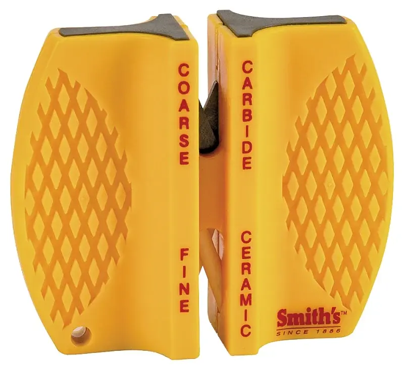 Magnetic Smith's CCKB Knife Sharpener, 1500 Grit, Coarse/Extra Fine, Carbide Abrasive, Canary