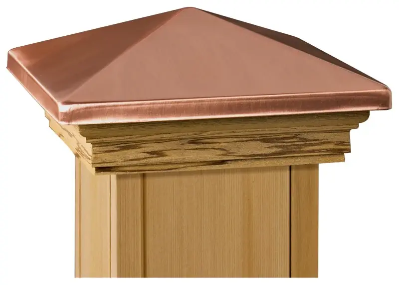Maine Ornamental 72219 Post Cap, High Point Top, 6 L, 6 W, Cedar