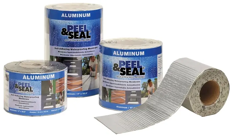 MFM 50012 Roofing Membrane, 33-1/2 ft L, 12 W, Aluminum/Polymer