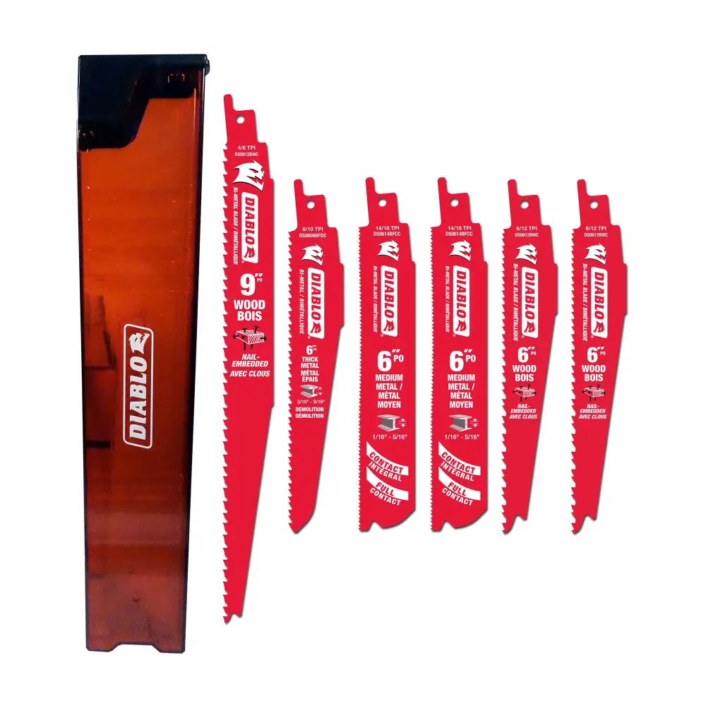 6 Piece Diablo Bi-Metal Reciprocating Blade Place