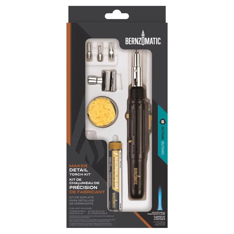 Bernzomatic Cordless Butane Micro Torch Soldering Kit Hobby and Household Use
