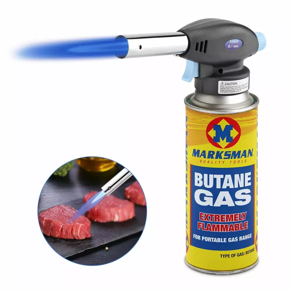Flamethrower Welding Gun Burner Kitchen Torch BBQ Guns Butane Gas Blow Torch QYMHOODS