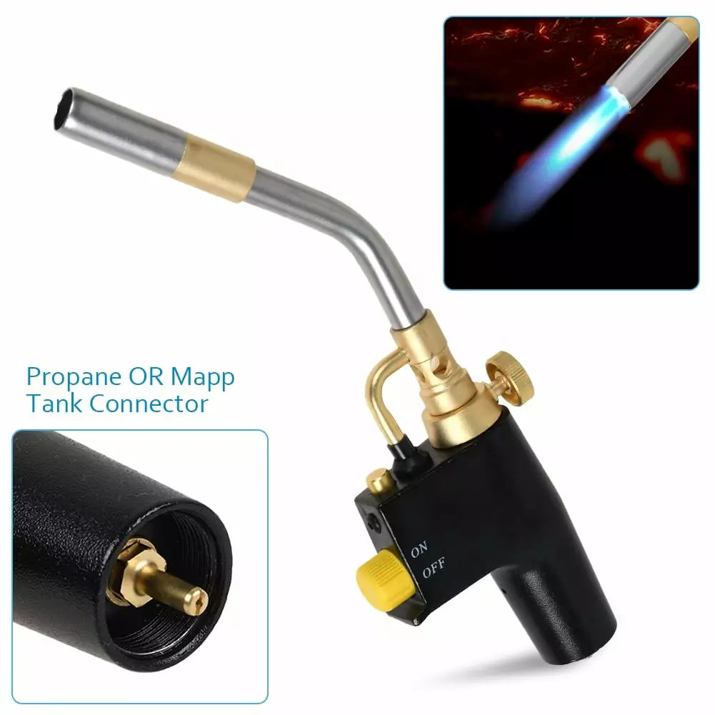 Sanheshun Gas Torch Mapp Gas Blow Torch Soldering Brazing Plumbers Tool Adjustable Flame
