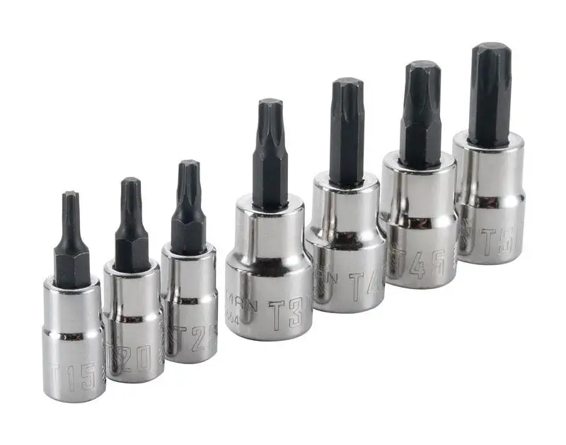 Craftsman 5-Piece Tamperproof Torx Bit Socket Set 1/4 and 3/8 Drive Tools