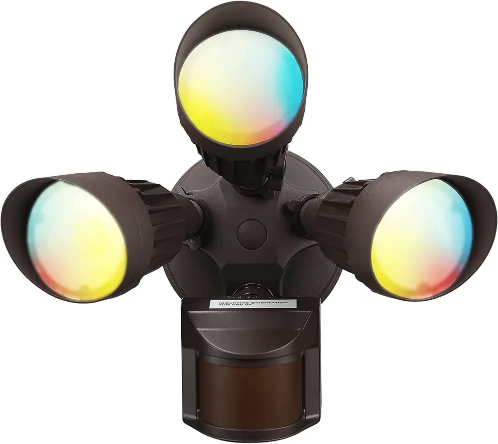 Watchman+ Tri-Heads 37.5W LED Security Light - Brown - Flexible CCT