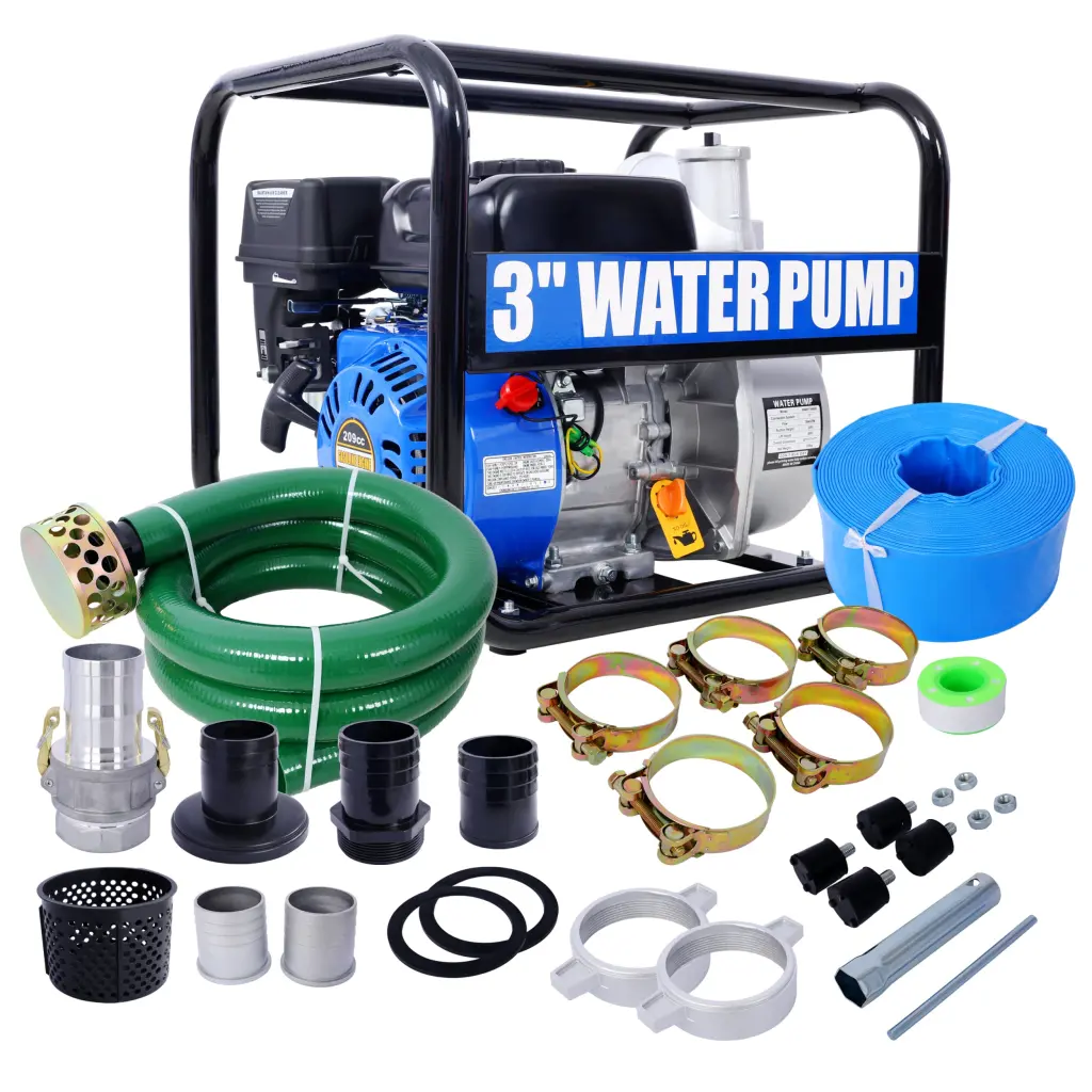 Semi Trash Pump 3 Inch 209CC 7HP 4 Stroke OHV Engine Gas Powered g-h