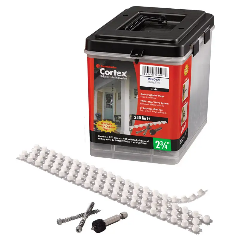 FastenMaster Cortex No. 9 S X 2-3/4 . L Star Trim Head Trim Screws Plugs 3 Pack 4