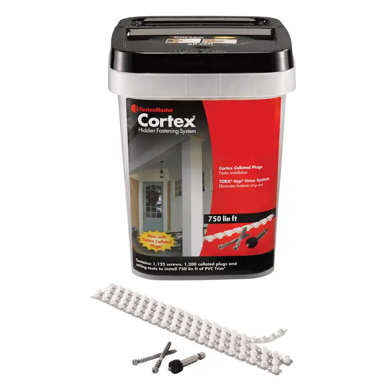 FastenMaster Cortex No.20 X 2-3/4 . L White Torx TTAP Star Head Trim Screws and Plugs Kit 1125 lb Precision Fastening