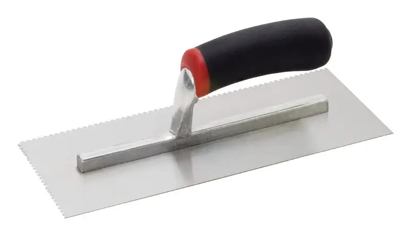 Hyde MaxxGrip 4-1/2 W X 11 L Carbon Steel V Notched Trowel Pack 5