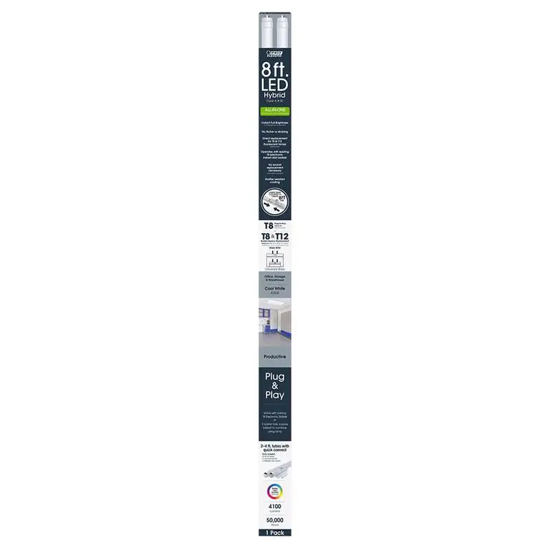 Feit Linear T8 T12 Cool White 93.4 1 Pin LED Tube Light Bulb 42 Watt Equivalent