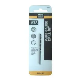 #38 2-1/2-Inch Wire Gauge Drill Bit Black Oxide Coated Master Mechanic
