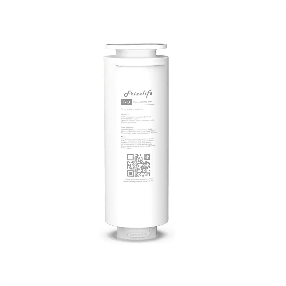 NSF Certified FRIZZLIFE ASR212-600G RO Replacement Filter Cartridge PD600 RO Undersink Filter System (2nd Stage)
