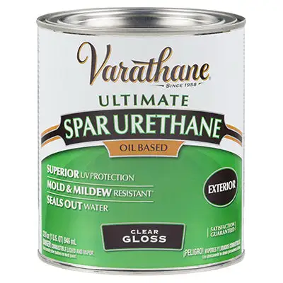 Varathane 242180H 1 Quart Crystal Clear Spar Urethane Exterior Oil Based Gloss (Pack 2)