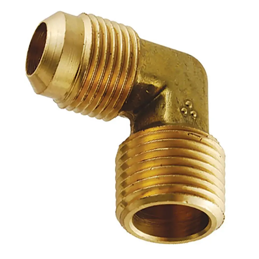 LE1-64 United Brass 3/8" OD Flare X 1/4" MIP Warm alloy Elbow