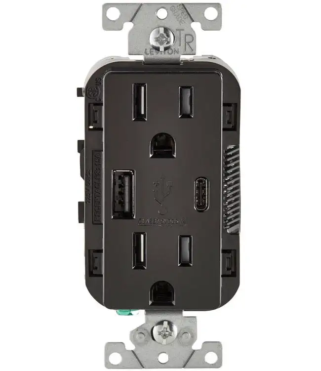 15 Amp Decora Receptacle USB Charger - Low Price Electrical Replacement Part Leviton