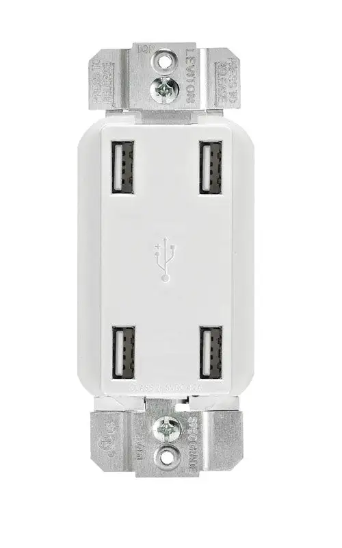 15 Amp Decora Receptacle USB Charger - Shop Electrical Tools & Kits Leviton