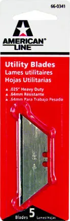 HD .025 UTILITY BLADE 2-NOTCH 5/CARD - High-Density Utility Blades Precision Cutting American Safety Razor