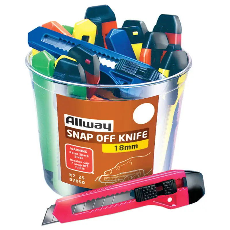 Allway 6-1/4 Inch Snap Knife Pack 25 Utility and Crafting