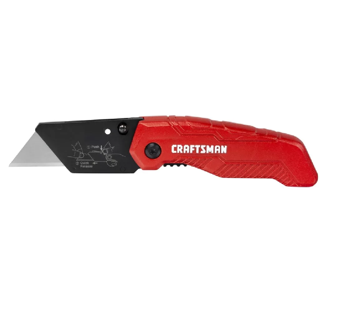 Craftsman CMHT10385 Folding Fixed Utility Knife Red Everyday Carry and DIY Tasks
