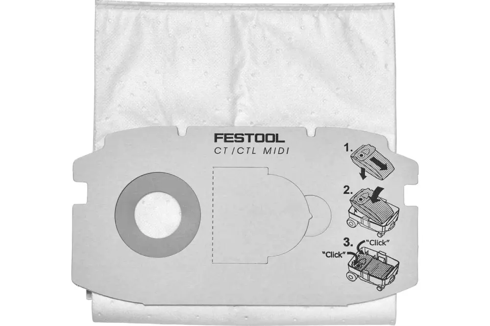 Festool 498411 Selfclean Filter Bag CT MIDI, 5-pack
