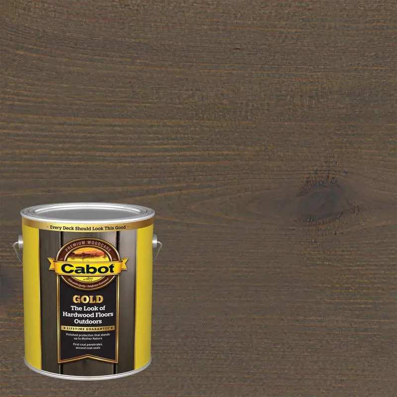 Cabot Gold Satin Starlit Gray Deck Varnish 1 gal Pack 4 Outdoor Wood Protection