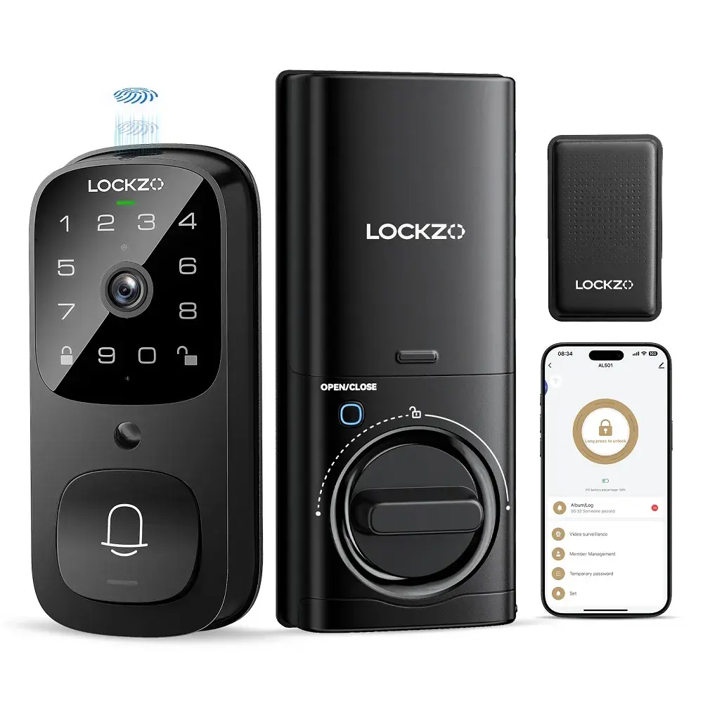 Lockzo AL501 Video Wi-fi Lock Doorbell Built- WiFi Camera