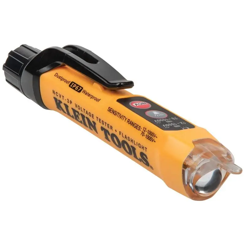 Klein Tools NCVT3P Tester Flashlight, 12 to 1000 V, Performs: Voltage