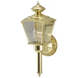 100-Watt Polished Brass Coach-Style Wall Lantern Outdoor Lighting Westinghouse