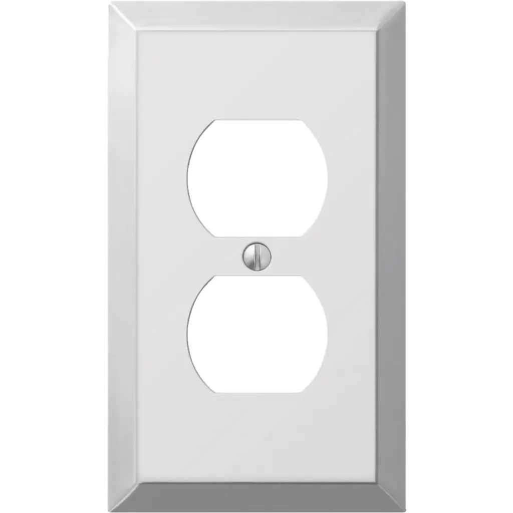 Amerelle 1-Gang Stamped Steel Outlet Wall Plate Polished Chrome