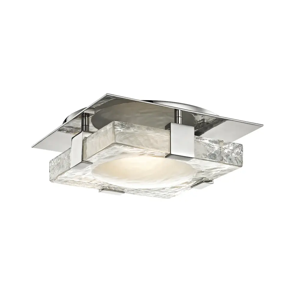 Damp Rated Bourne Led Wall Sconce - Glossy Nickel
